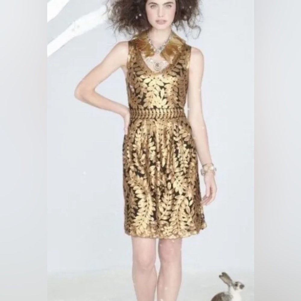 Project Alabama Gold Sequin Cocktail Dress